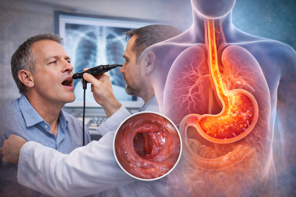 Najgorsze objawy refluksu - badanie, laryngoskopia i refluks żołądkowy.